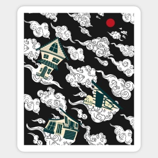 Houses on clouds Sticker